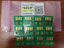 12 x Toner Chip 1569 1566 for Xerox Phaser 7800, 7800DN, 7800DX Refill SOLD 