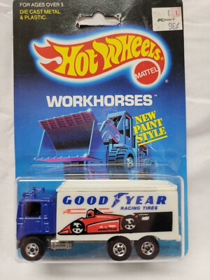 1986 hot wheels Workhorses Highway Hauler Good Year Racing Tires Blisterpack BP