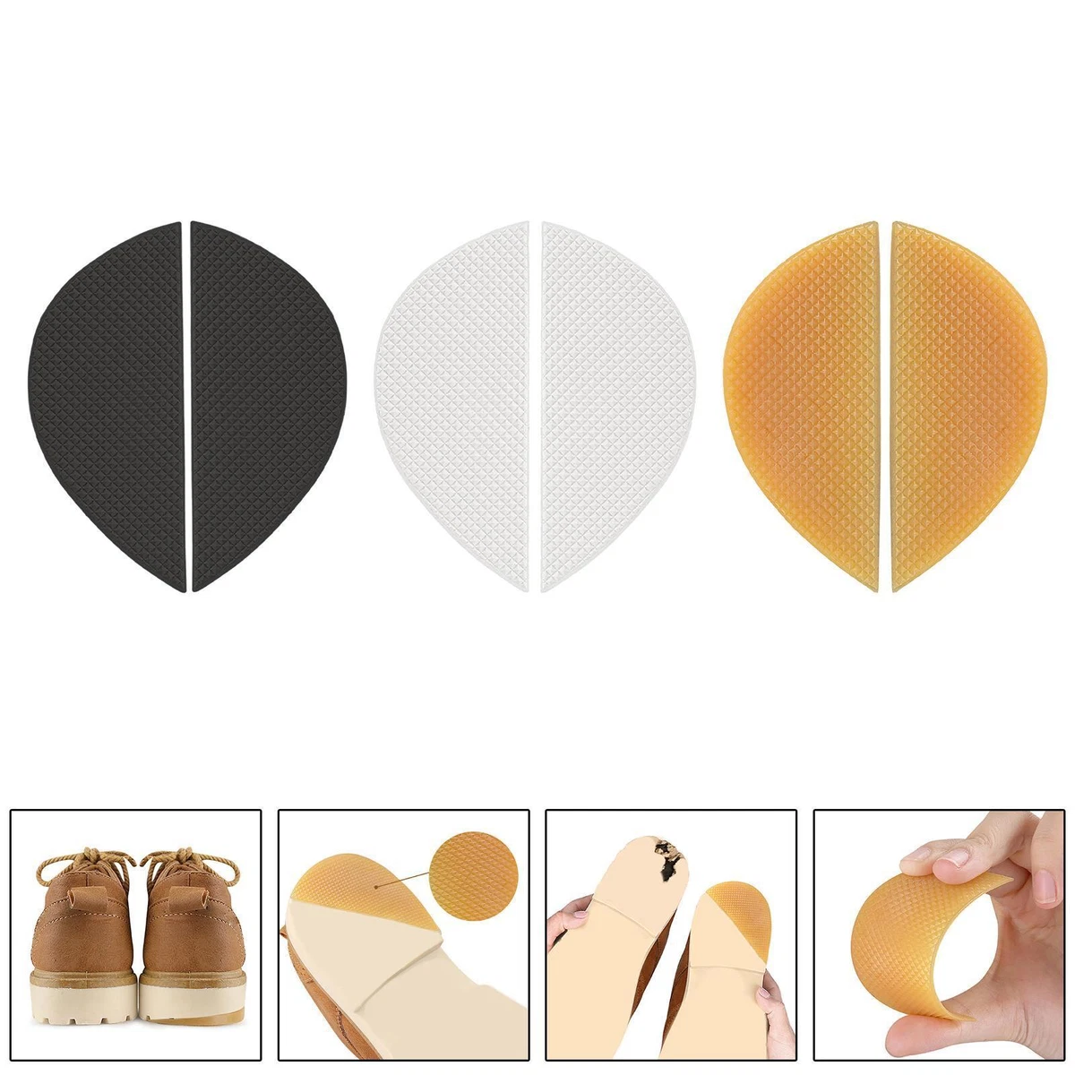 Heel Plates Anti Slip Shoe Heel Pads Shoe Heel Repair for Boots Sneakers