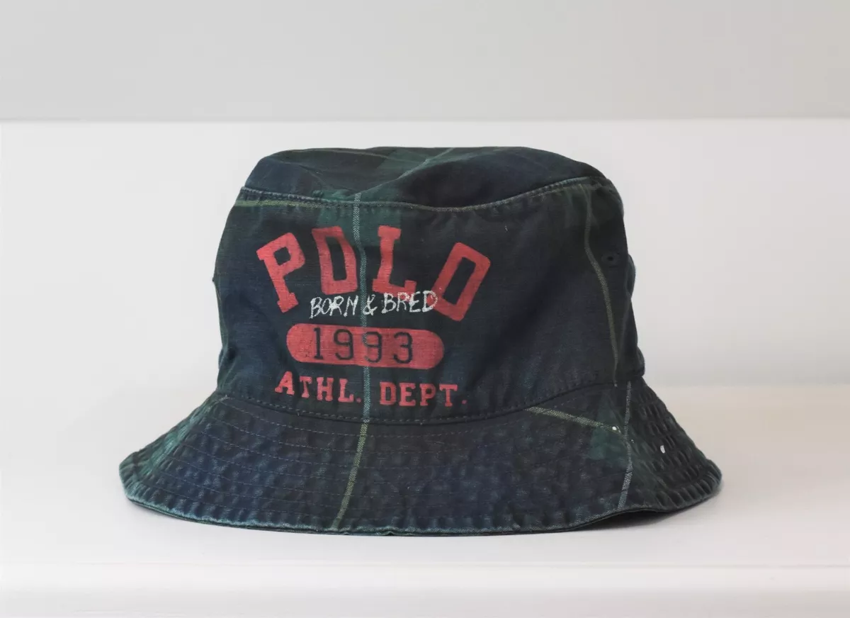 Polo Ralph Lauren Black Watch Splatter Born Bred Yale Bucket Hat