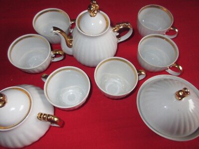VINTAGE Porcelain.  Tea set. Polonsky porcelain factory. USSR. 1980s.