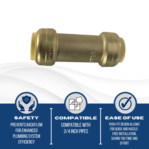 XFITTING 10 Pcs. 3/4" Push Fit Check Valve, 3/4" Push To Connect Check Valve - Picture 5 of 7