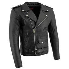 Milwaukee Leather 1781 Mens The Legend Classic Premium Leather Motorcycle Jacket