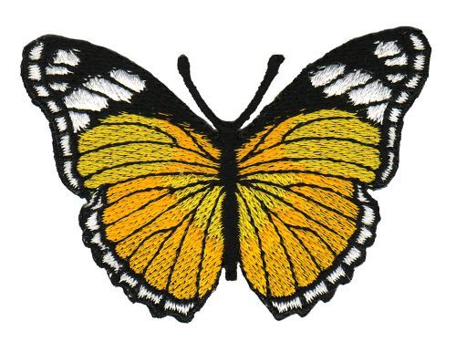 Ae44★Schmetterling AufnäHer Zum AufbüGeln Applikation BüGelbild Patch 7,5 X 5 Cm-image