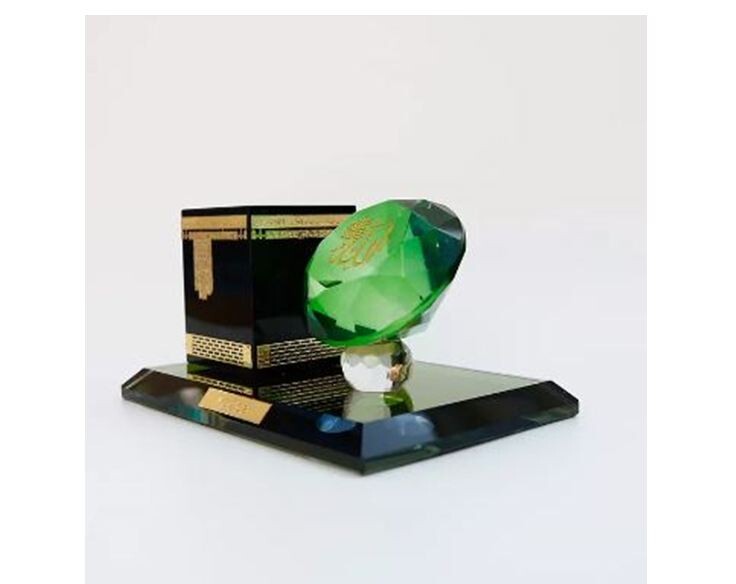 Crystal Glass Makkah Mecca Diamond Muhammad Allah Showpiece Car