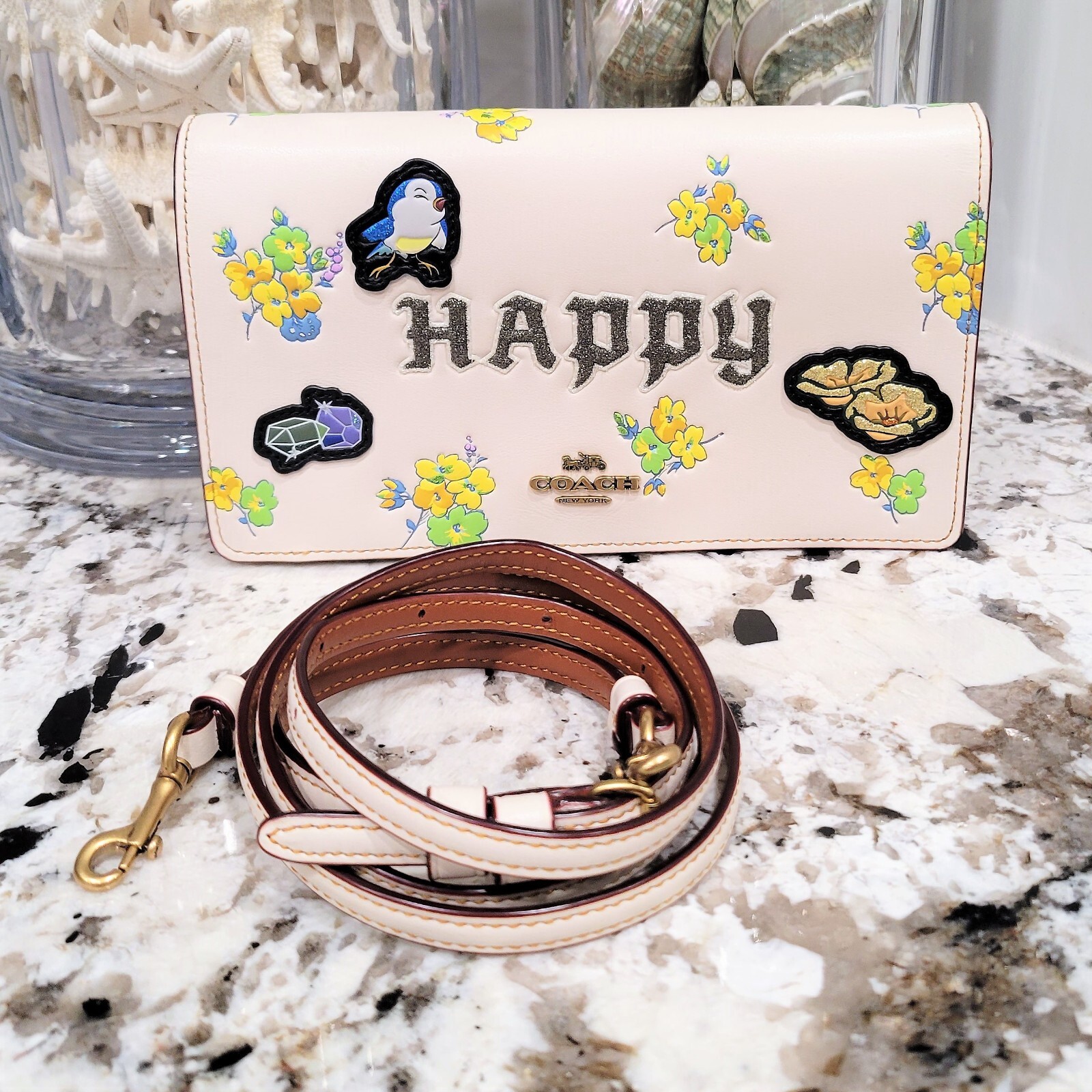 Coach Disney X Snow White Happy Crossbody Compact Clu… Gem