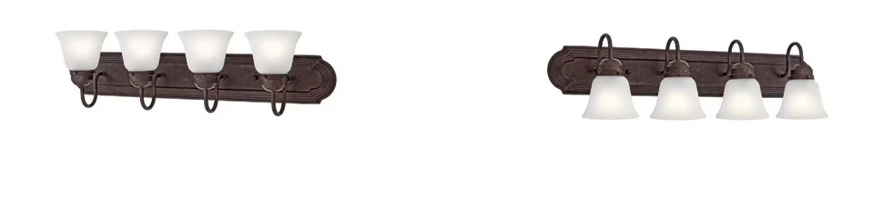 Iluminación Kichler - Baño de cuatro luces - Baño de pared MT 4 brazos - Tocador de baño de 4 luces Foto 2 de 2