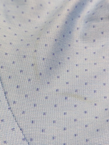 Egara 5XLT Tall Men's Slim Fit Blue Dotted Shirt Non-Iron - Picture 10 of 10