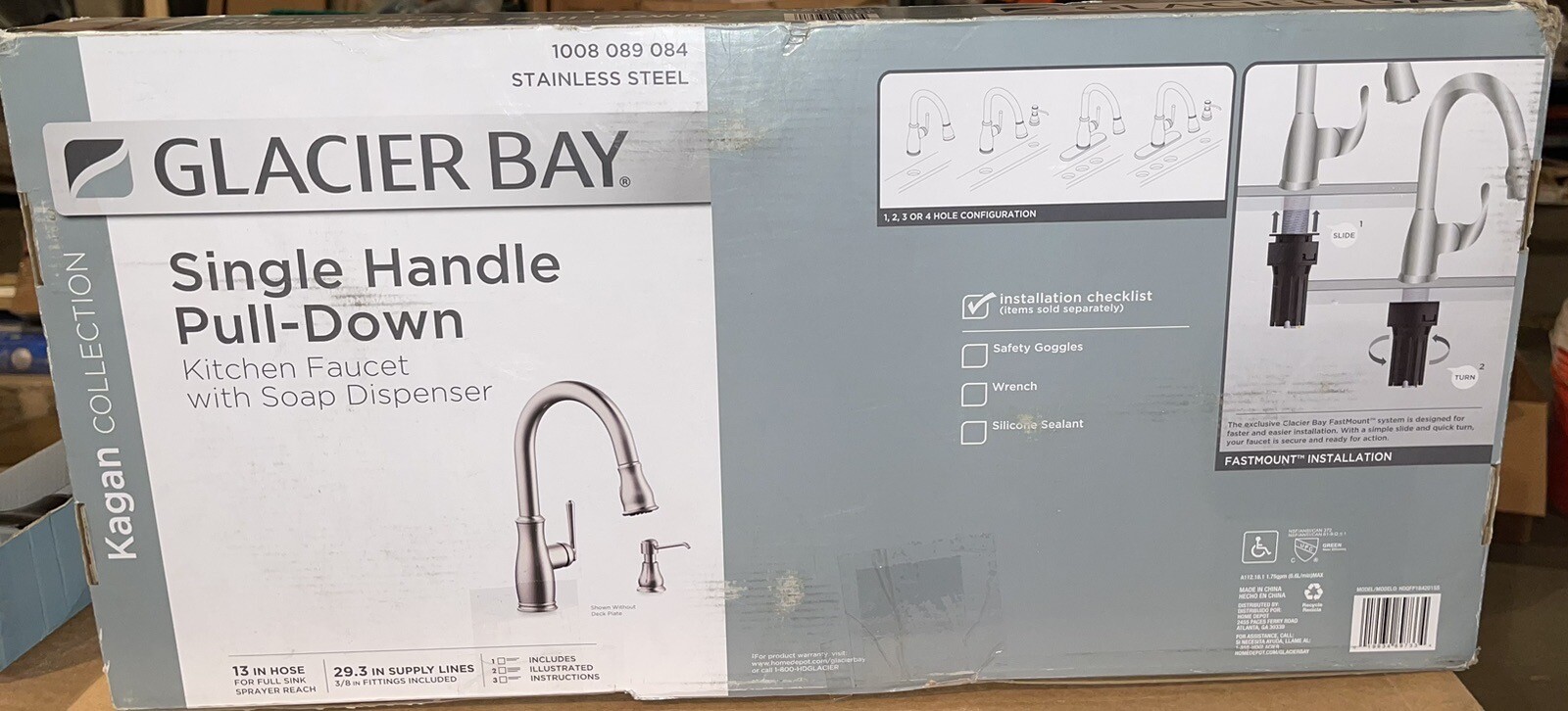 GLACIER BAY Kagan SingleHandle PullDown Sprayer Kitchen Faucet