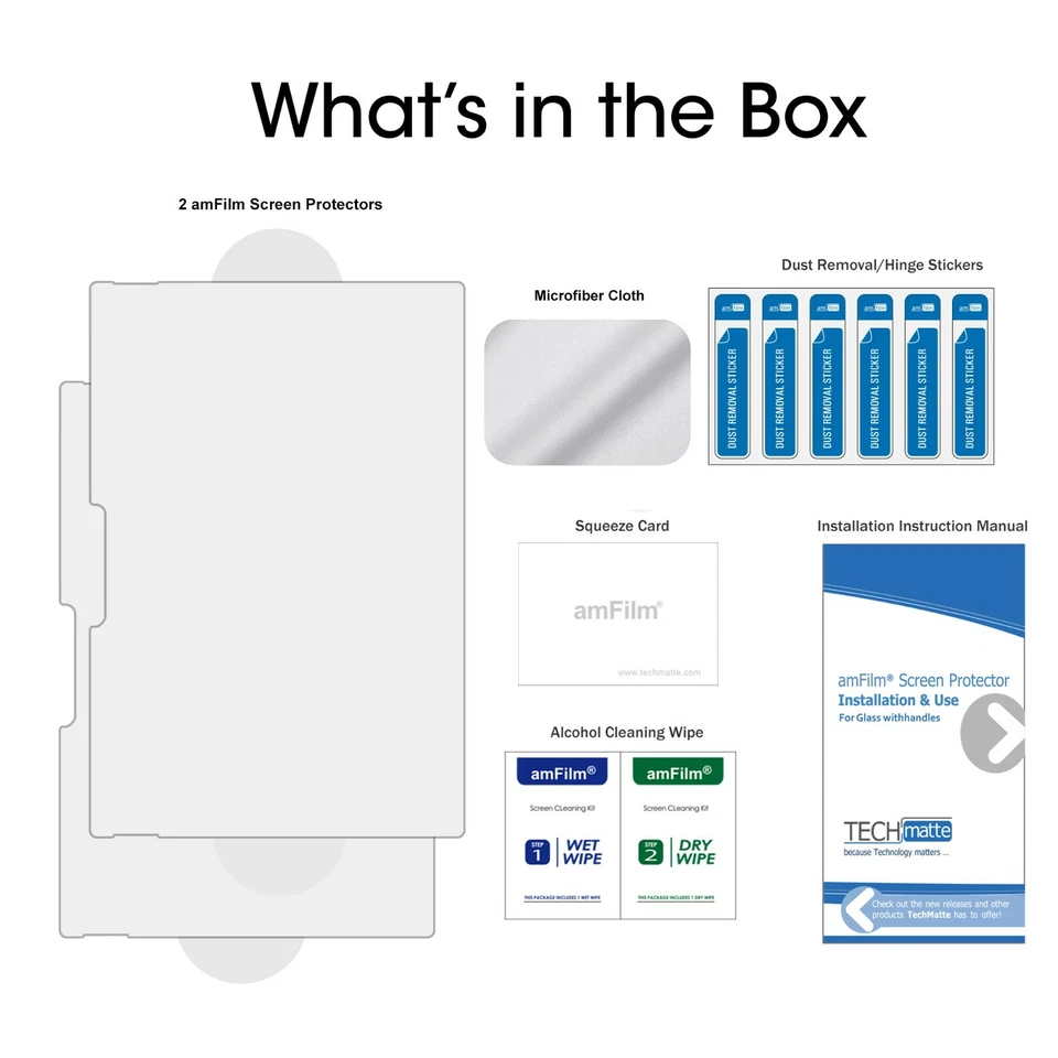 amFilm Microsoft Surface Pro 7/6/5/4 Tempered Glass Screen Protector (2 Pack) - Image 4 of 4