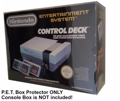 CONSOLEBOXES PET Plastic Console Box Protector for Nintendo NES Control Deck / Challenge Set