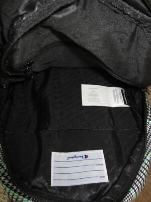NWT Champion Minicize XS Small Backpack Plaid Green Black  display picture 2