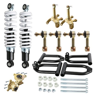 Front Suspension Swing Arm Tie Rod kit Hub A-Arm for Buggy ATV Go Kart Quad Bike