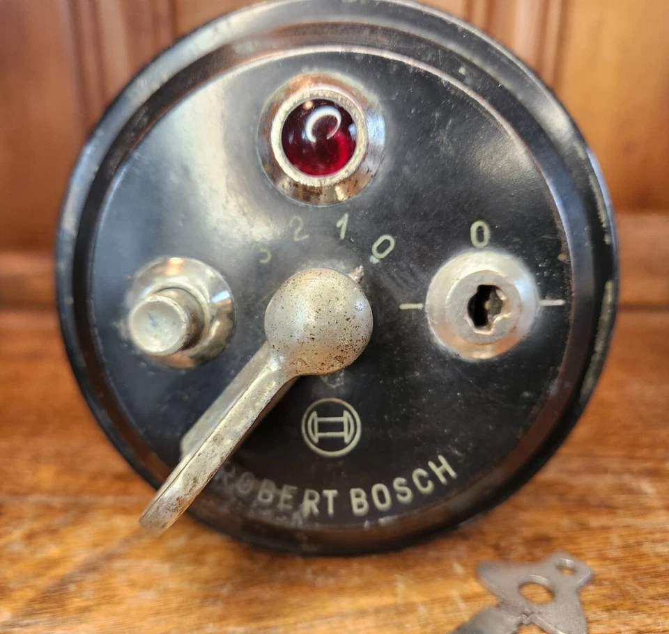 BOSCH PREWAR IGNITION 开关钥匙推按钮 ALFA ROMEO LANCIA MERCEDES SSK — 第 2/4 张图片