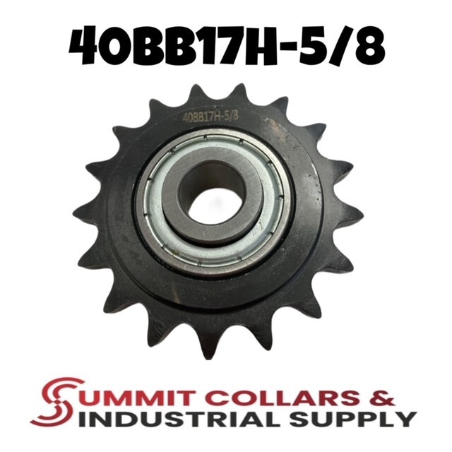 #40 Roller Chain Idler Sprocket 5/8" Bore Hardened 17 Tooth 40BB17H-5/8