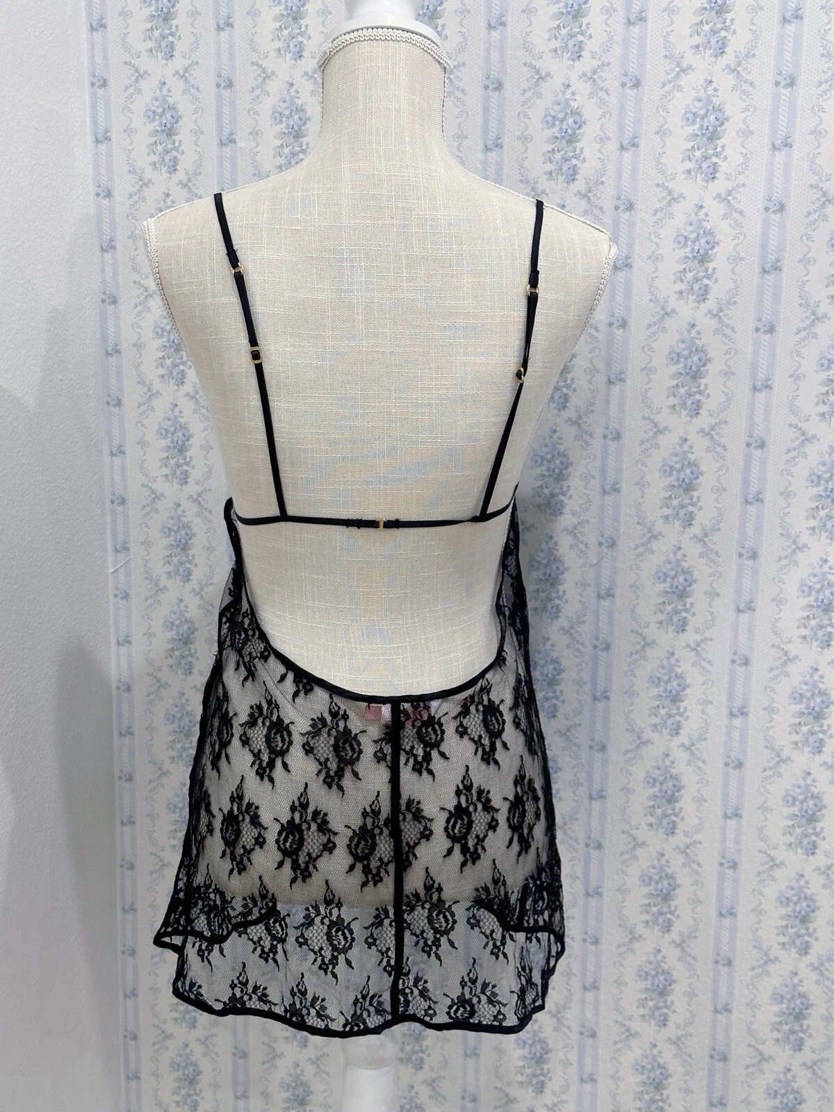 UNDERCOVER Vintage see through Victoria’s Secret Black slip dress