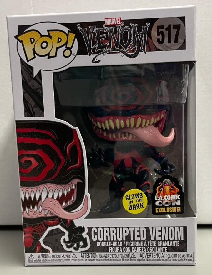 Funko Pop Marvel Corrupted Venom (Glow In The Dark) #517 La Comic Con