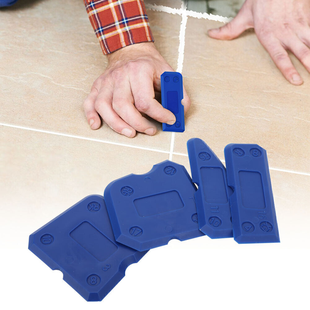 4PCS Caulking Tool Kit for Silicone Grout and Sealant Scraping