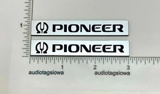Pioneer Speaker Badge Logo  -Custom Made Incised Silver 3 inch  3D PAIR