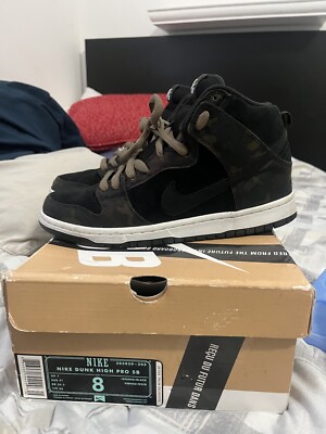 Size 8- Nike SB Dunk High Pro Iguana Camo