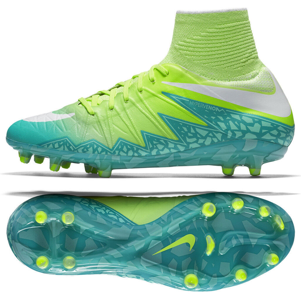 NIKE HYPERVENOM PHANTOM II FG ACC SOCCER CLEATS Green Volt NIKE HYPERVENOM PHANTOM II FG ACC SOCCER CLEATS Green Volt