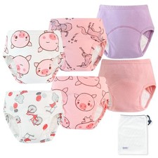 6 Packs Potty Training Underwear for Girls 100 Cotton Absorption Padded Trai...