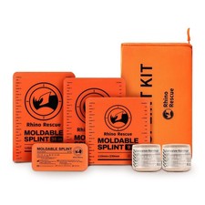 4 Size Moldable First Aid Splint Kit Orange Gray Emergency Support w/ Bandage