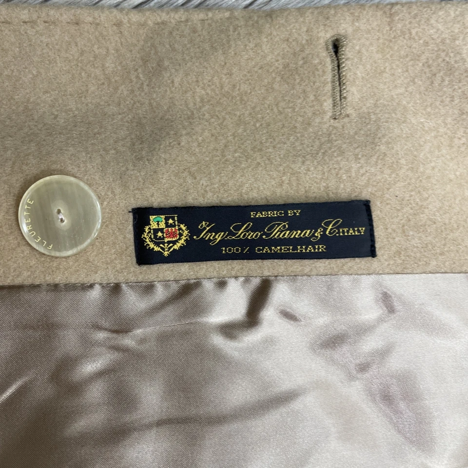 Fleurette 100% Camel Hair Coat Loro Piana Italy Women's Size 10 - Image 4 of 4