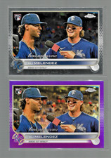 Lot of (2) 2022 Topps Chrome Update #USC84 Purple/Base MJ Melendez RC's Royals