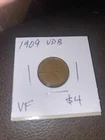 1909 VDB Lincoln Cent VF. $4
