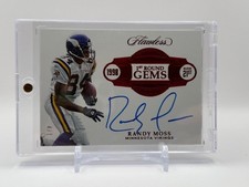 2017 Panini Flawless 1st Round Gems Auto Randy Moss #FG-RM, #4/5