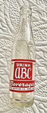 1950s Drink ABC Beverages 7 oz Soda Bottle Am...