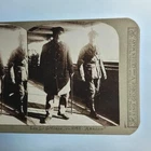 WW1 Military Stereoview C1916 Real Photo Turkey Gallipoli Gen Monro H.M.S Aragon