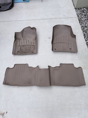 WeatherTech Floor Mat Set Front Rear Jeep Beige - P/N: 443241, 443242, 444851