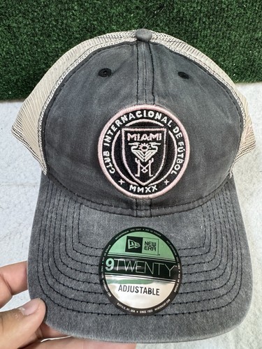 New Era Herrenmütze schwarz/creme Inter Miami CF 9TWENTY gewaschen Denim Druckknopflasche - Bild 2 von 6