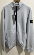 Stone island light Blue Full Zip Jumper Sweatshirt Jacket Medium High neck
