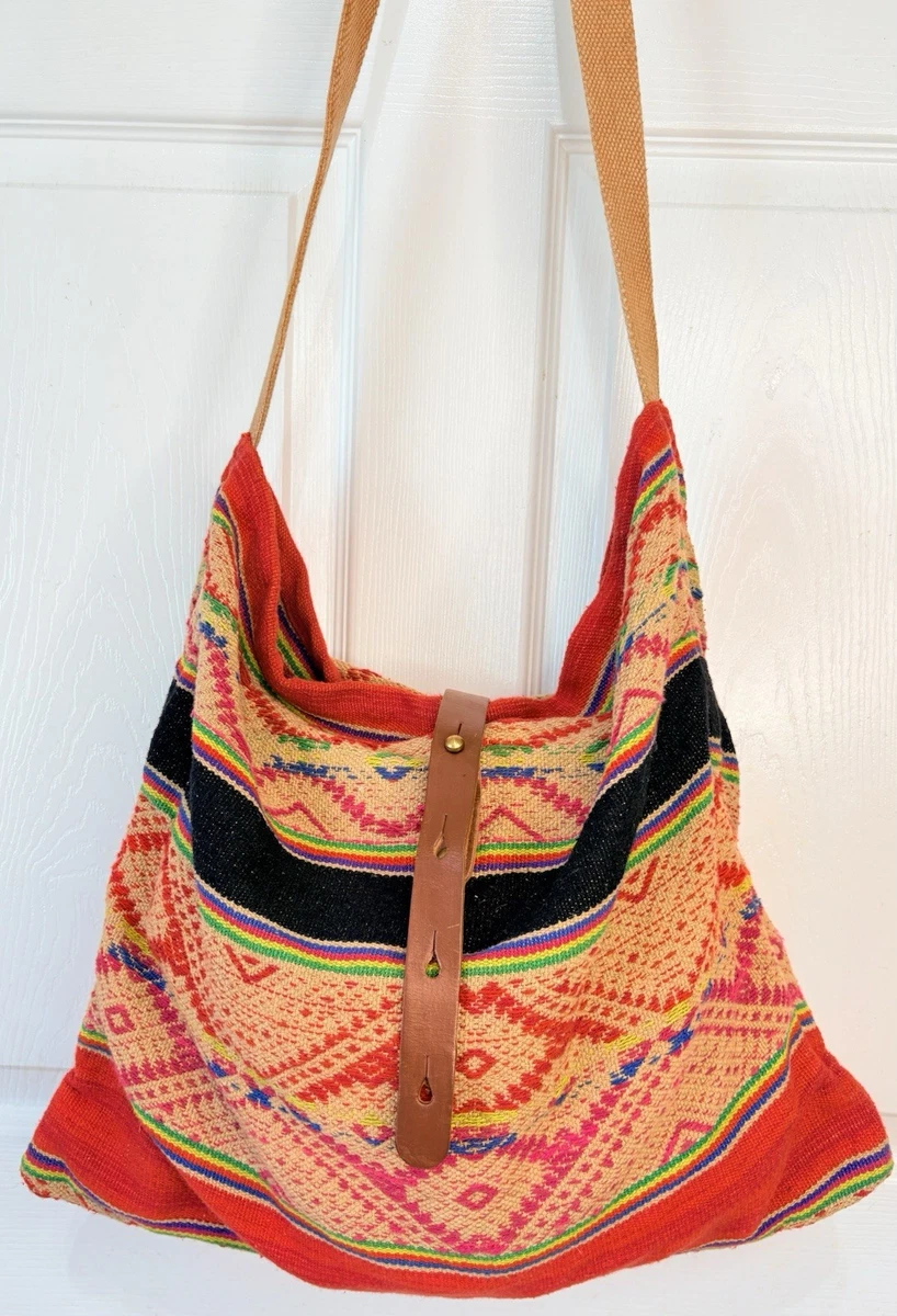 Lovestitch Wine Carpet Backpack Ikat Jute Leather Tassel Boho Festival Bag Lovestitch Bags & Handbags for Women for sale | eBay main image 3