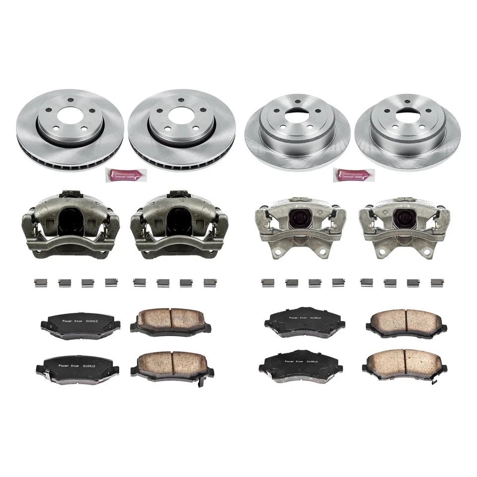 For Jeep Wrangler JK 18 Brake Kit 1-Click Autospecialty Replacement Plain Front Foto 2 de 4