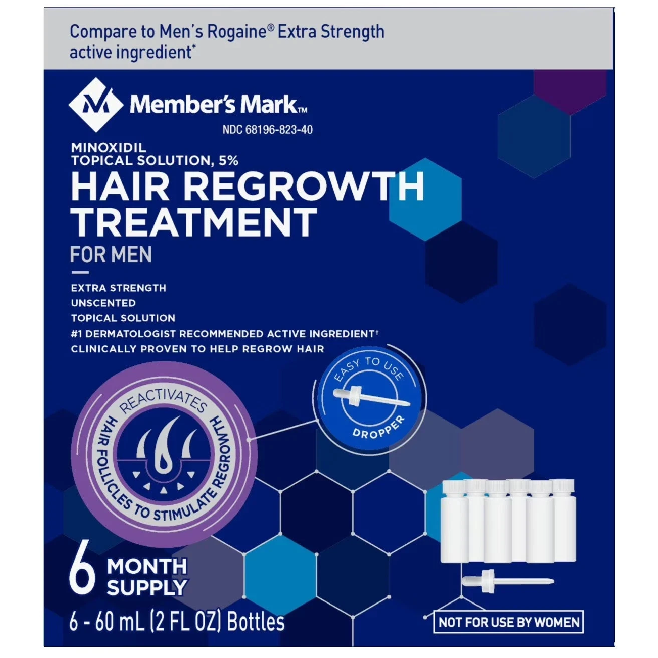 Minoxidil 5% Extra Strength Hair Regrowth Solution Treatment for Men