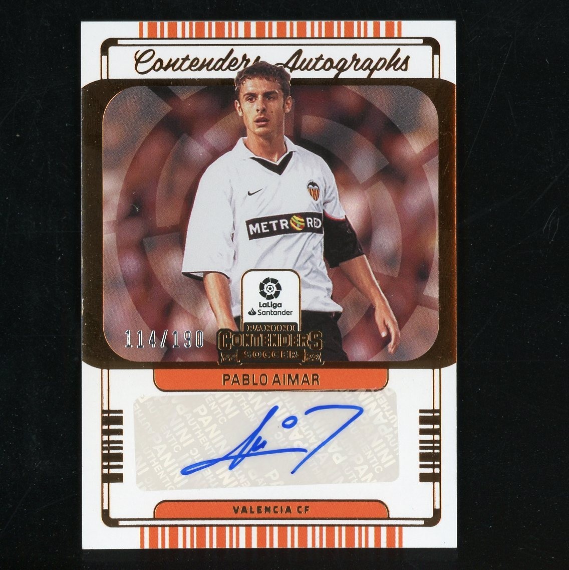 2022-23 Panini Chronicles Pablo Aimar Contenders Auto 114/190 Valencia 58232
