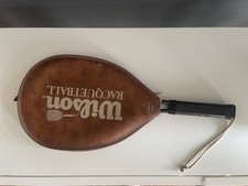 Vintage Wilson Racquetball Racquet w/Leather Cover Made in USA Classic Retro Spo