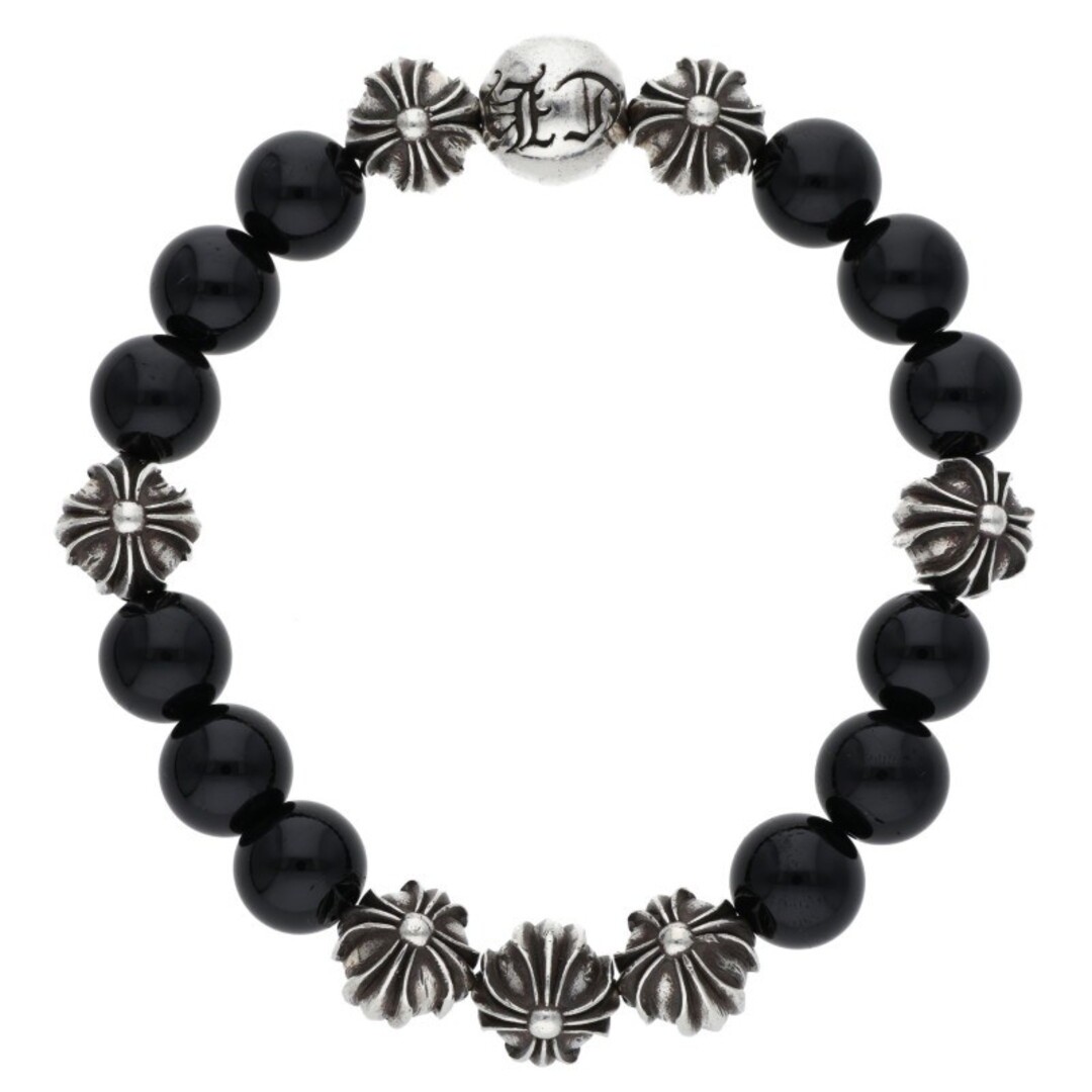 Chrome Hearts 10mm BEAD Bracelet BEAD10mm Black Tourmaline Men Used c144bef92b01 thumbnail 3