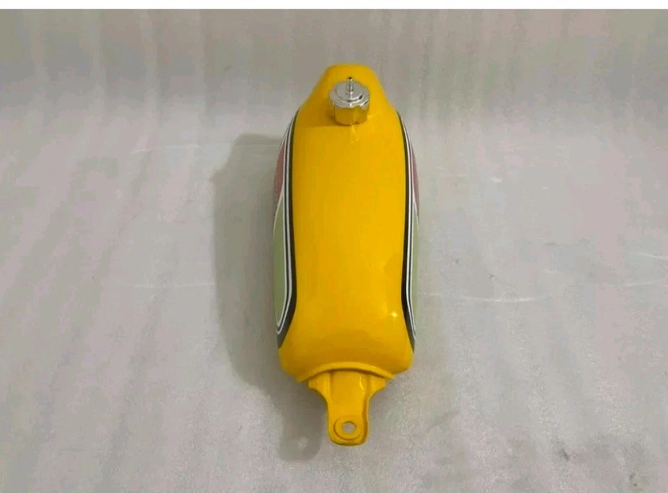 APTO PARA Yamaha DT100 DT 100 Enduro 1977-79 Amarillo Gasolina Tanque + Tapa Foto 2 de 4