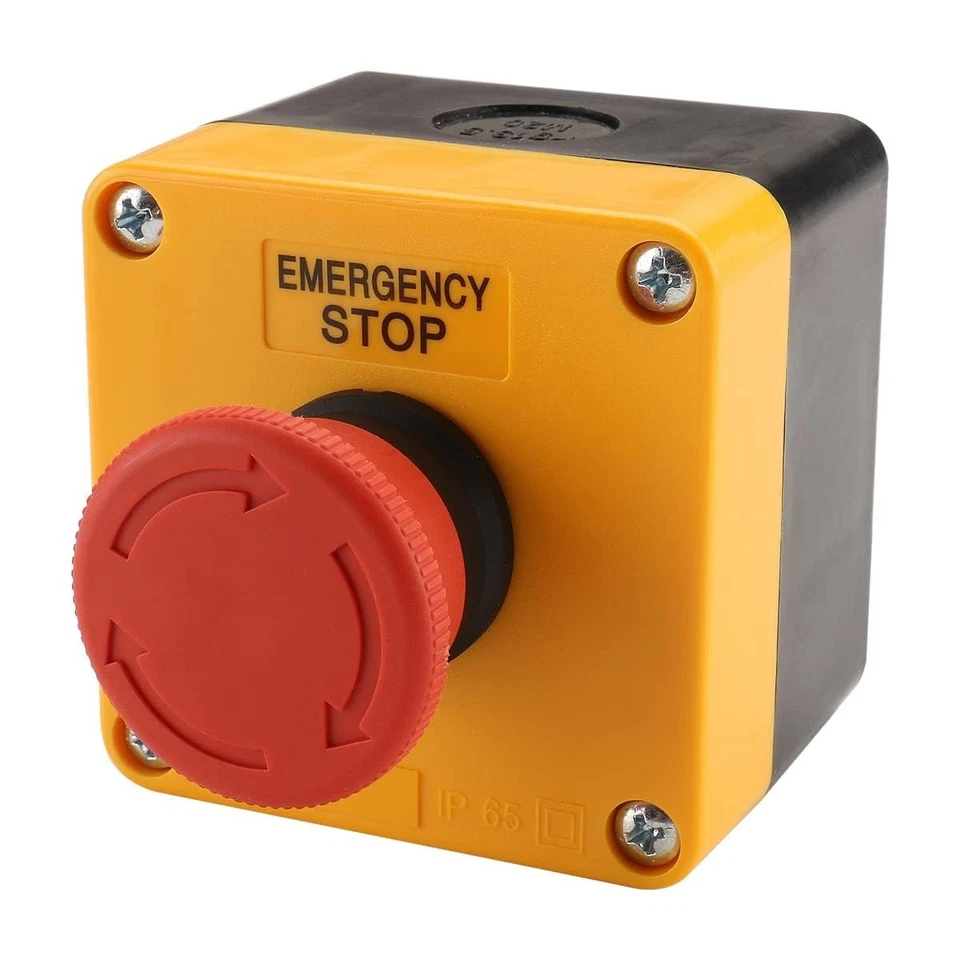 Red Emergency Stop Switch 10PCS - Weatherproof Push Button - Image 3 of 4