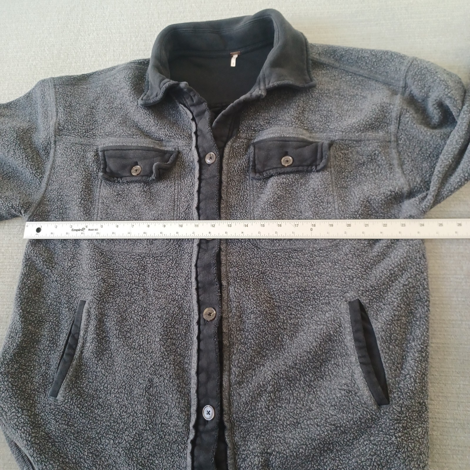 Free People Button Down Jacket Ruby Fleece Shacke… - image 4