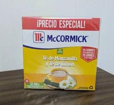 McCORMICK Chamomile and Lemon Tea 50 bags 25 each flavor Mexican tea