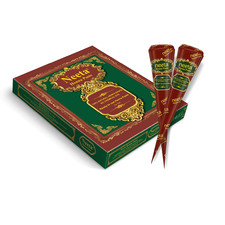 12 Pack Ready to Use Henna Paste Hair Dye Cones Reddish Brown Color Tubes Color