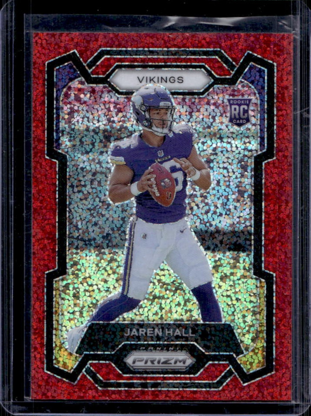 2023 Prizm Jaren Hall RC Red Sparkle Rookie #367 Vikings