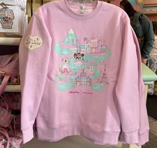 Disney Parks Stoney Clover 2025 It&rsquo;s A Small World Pastel Pink Sweatshirt L