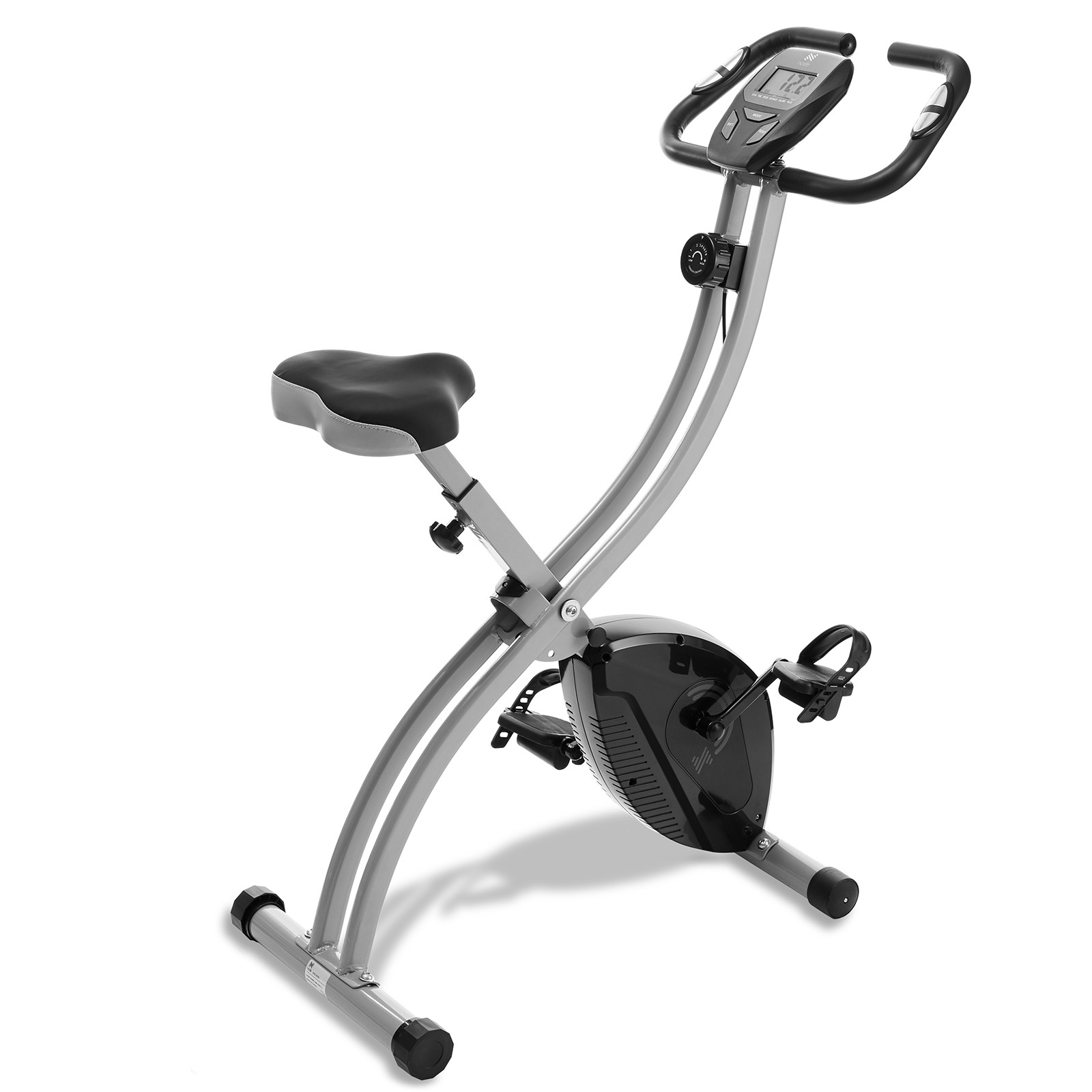 Folding Stationary Upright Indoor Cycling Exercise Bike with